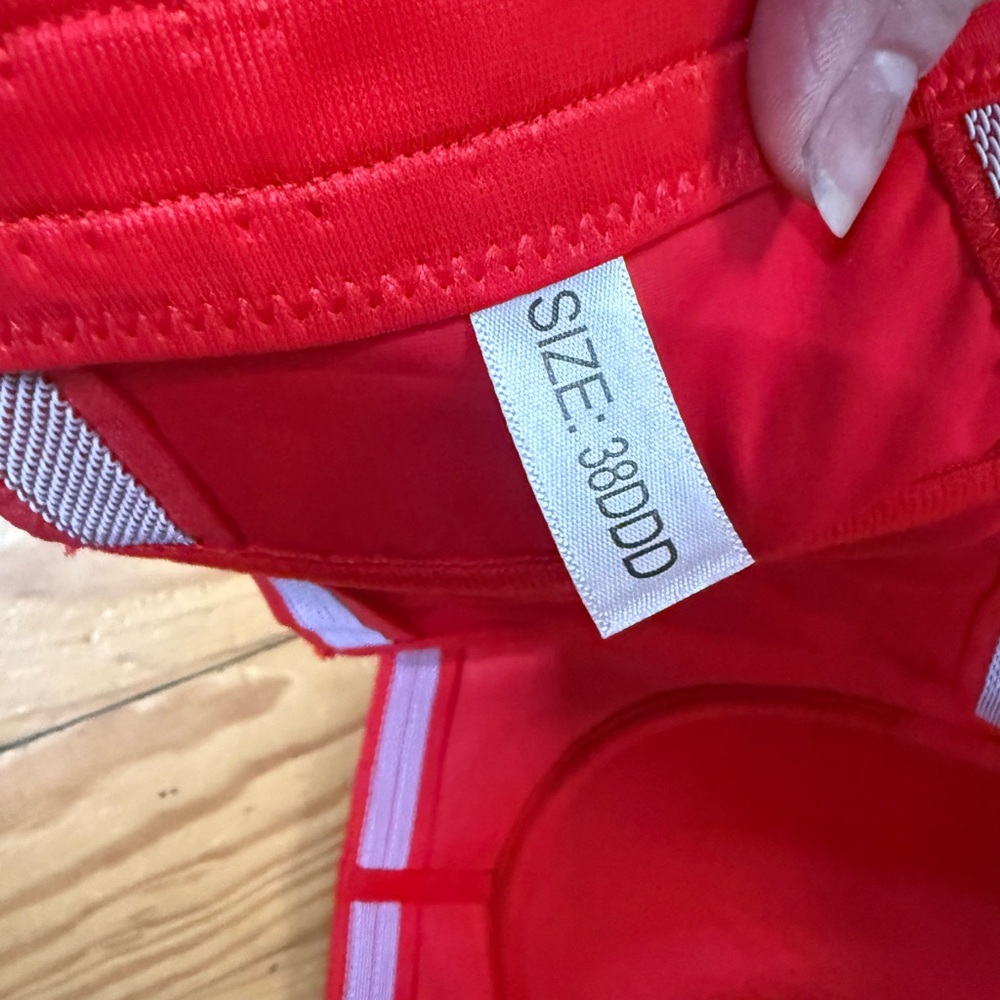 NWT-  38F / 38DDD Red Strapless Bra Longline 38F  anti-slip support / large bust - Picture 7 of 7